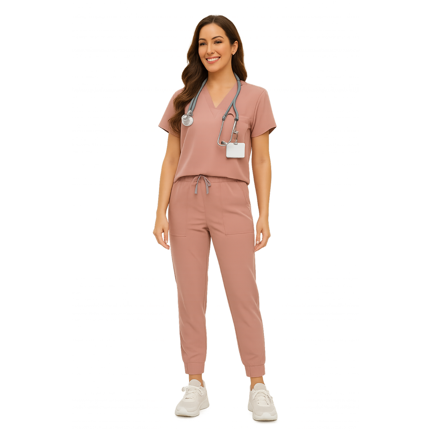 Fashion Surgical Uniforms Medical Scrub Set Doctor Nurse Clinical Workwear Nursing Suit Beauty Spa Work Clothes Scrubs Top Pants